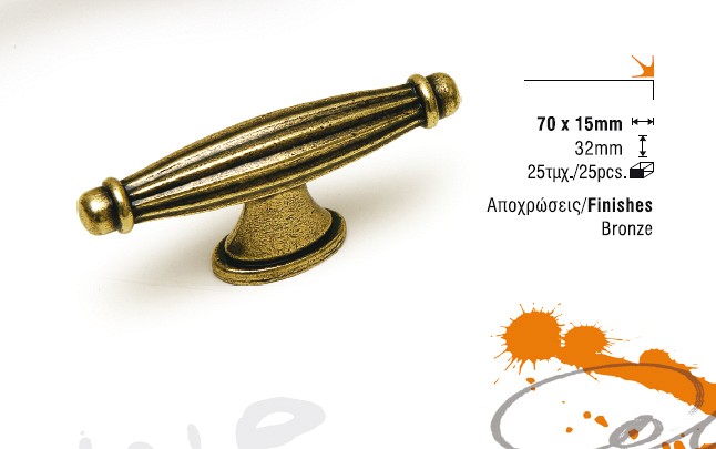 277 πομολο ντουλαπιου συρταριου ρουστικ