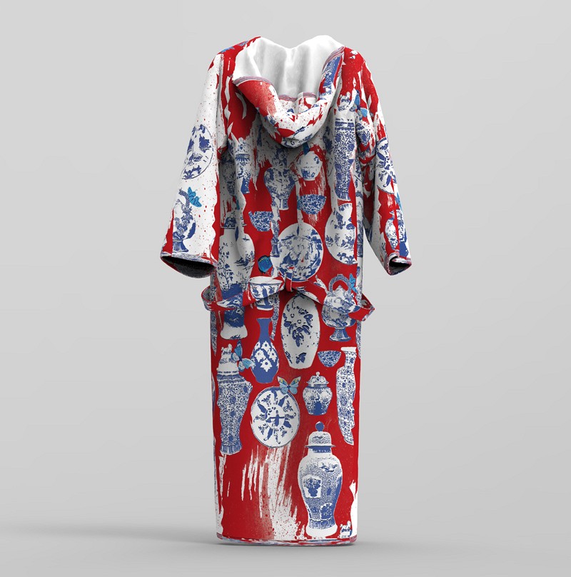 032 Μπουρνουζι Με Εκτυπωση