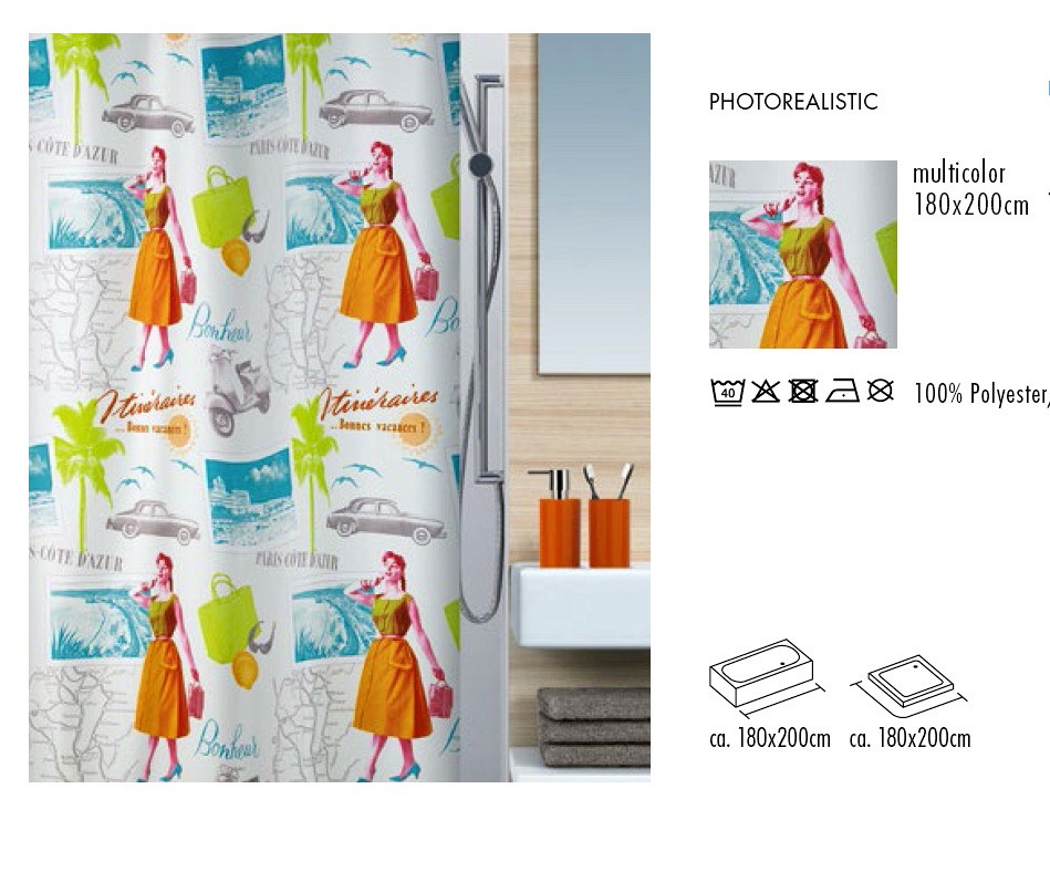 207 sp Κουρτίνα μπάνιου