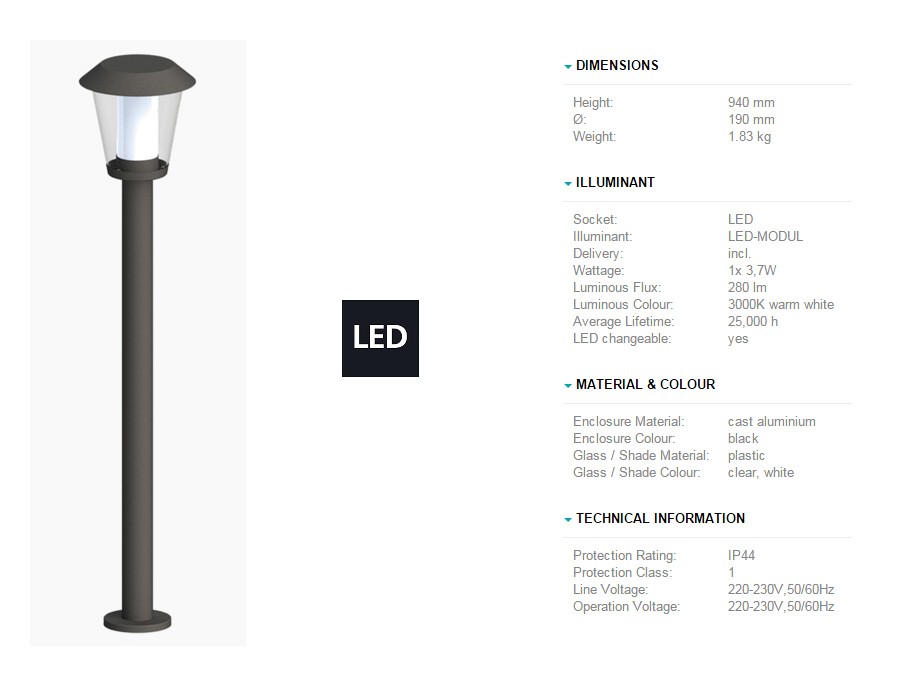 234 Φωτιστικο Εξωτερικου Χωρου