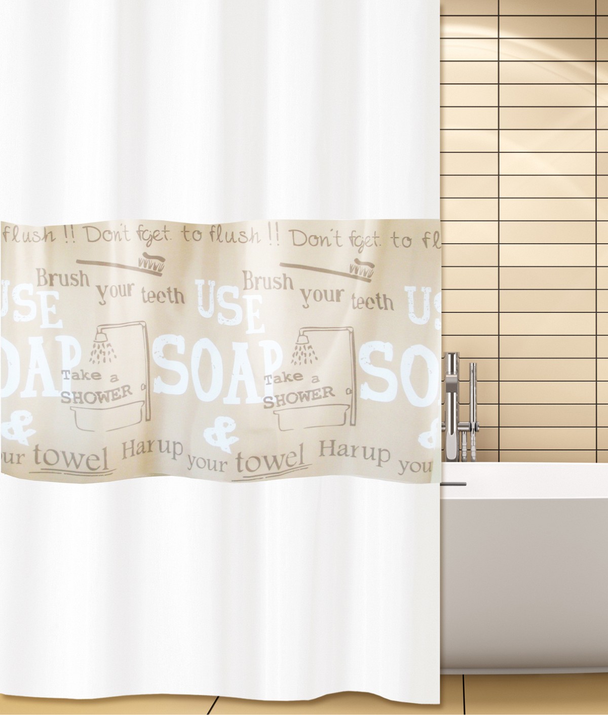 214 sl Κουρτίνα μπάνιου με 2,40 πλατος