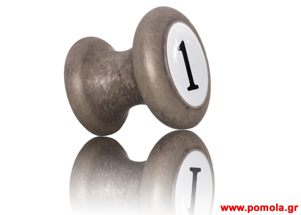 037 Πομολο ΕξωΠορτας Εισοδου και Ασανσερ BELLE EPOQUE Κασσιτερος