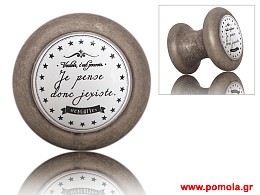 022 Πομολο ΕξωΠορτας Εισοδου και Ασανσερ BELLE EPOQUE Κασσιτερος