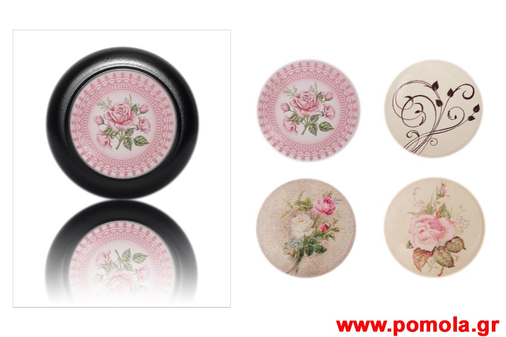 007 Πομολο ΕξωΠορτας Εισοδου και Ασανσερ BELLE EPOQUE Μαυρο Ματ