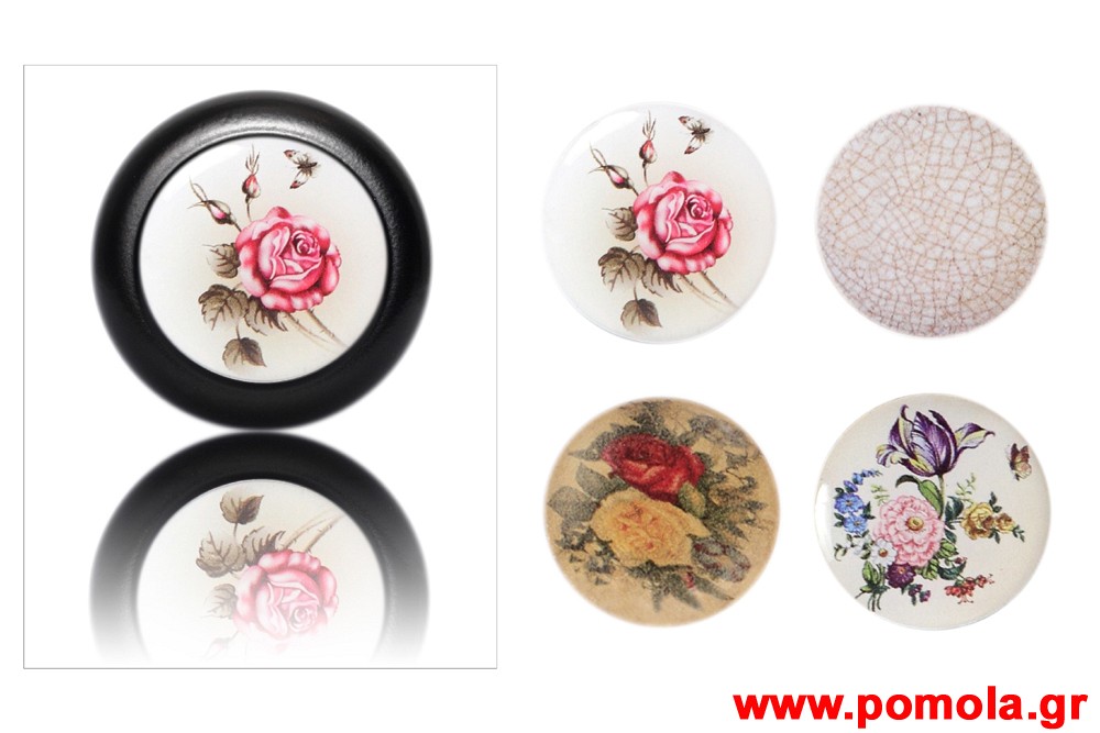 008 Πομολο ΕξωΠορτας Εισοδου και Ασανσερ BELLE EPOQUE Μαυρο Ματ