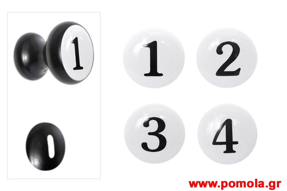 003 Πομολο Πορτας BELLE EPOQUE Μαυρο Ματ