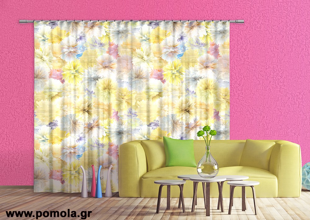 003 Δειγμα Κουρτινας με Εκτυπωση