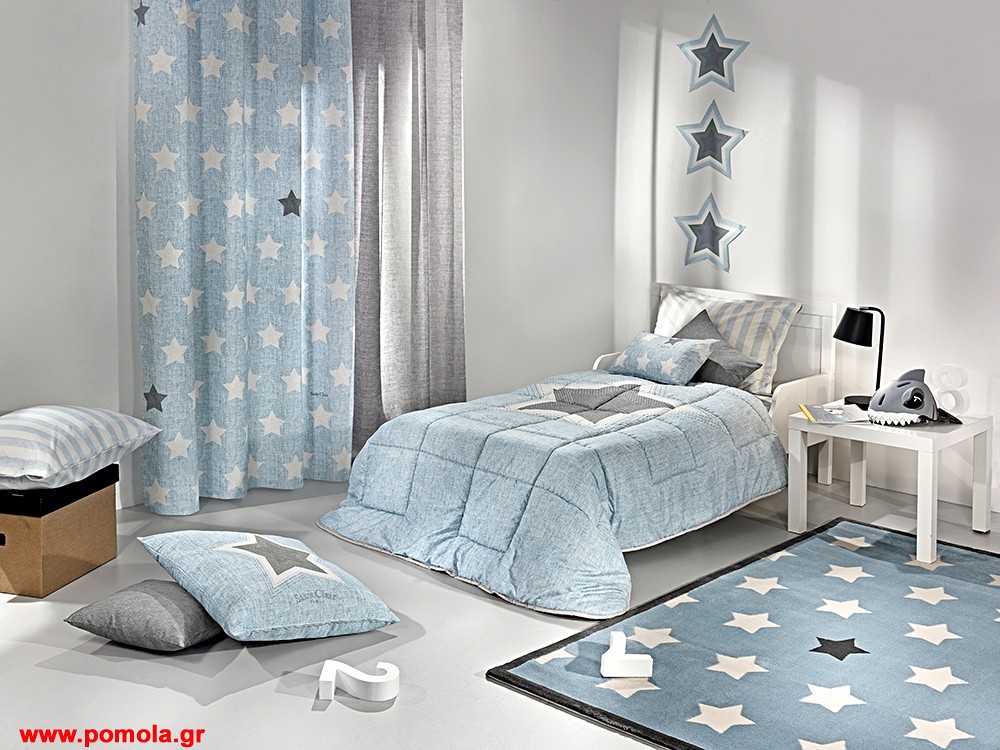 001 Κουρτινα με Εκτυπωση Ετοιμη Ραμμενη Με Τρουκς bebe και Παιδικη