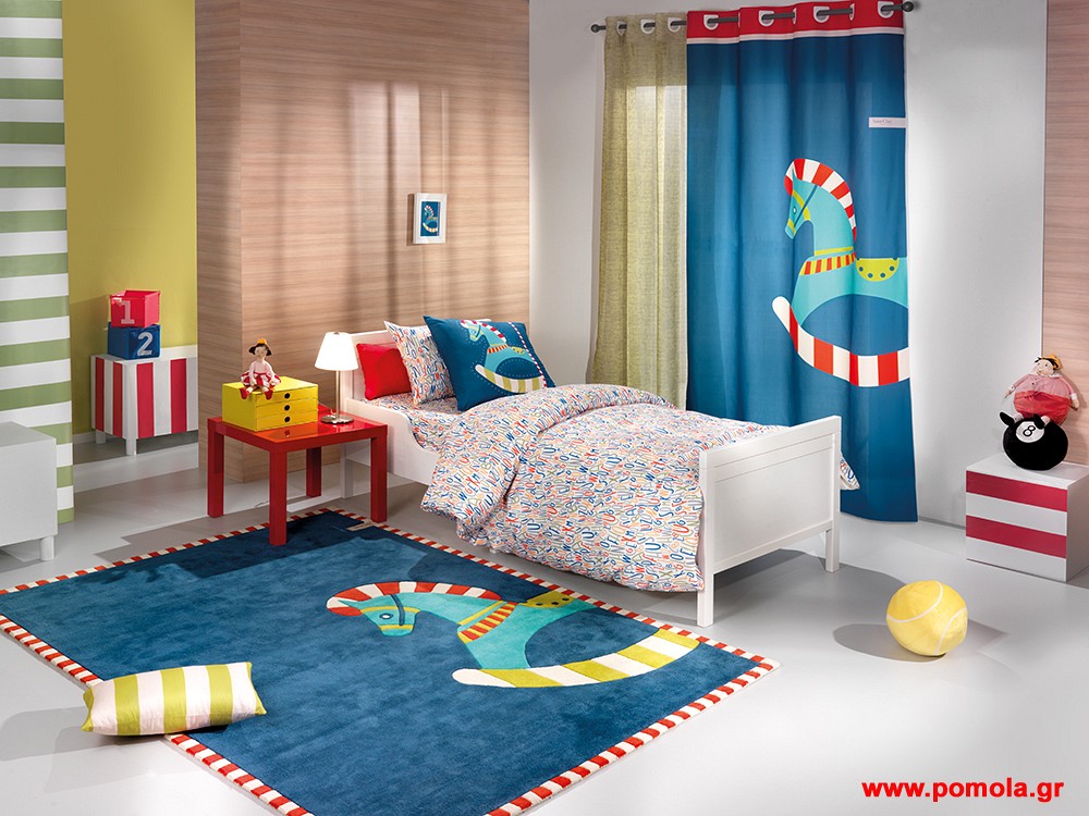 013 Κουρτινα με Εκτυπωση Ετοιμη Ραμμενη Με Τρουκς bebe και Παιδικη