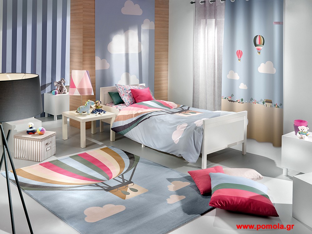 017 Κουρτινα με Εκτυπωση Ετοιμη Ραμμενη Με Τρουκς bebe και Παιδικη