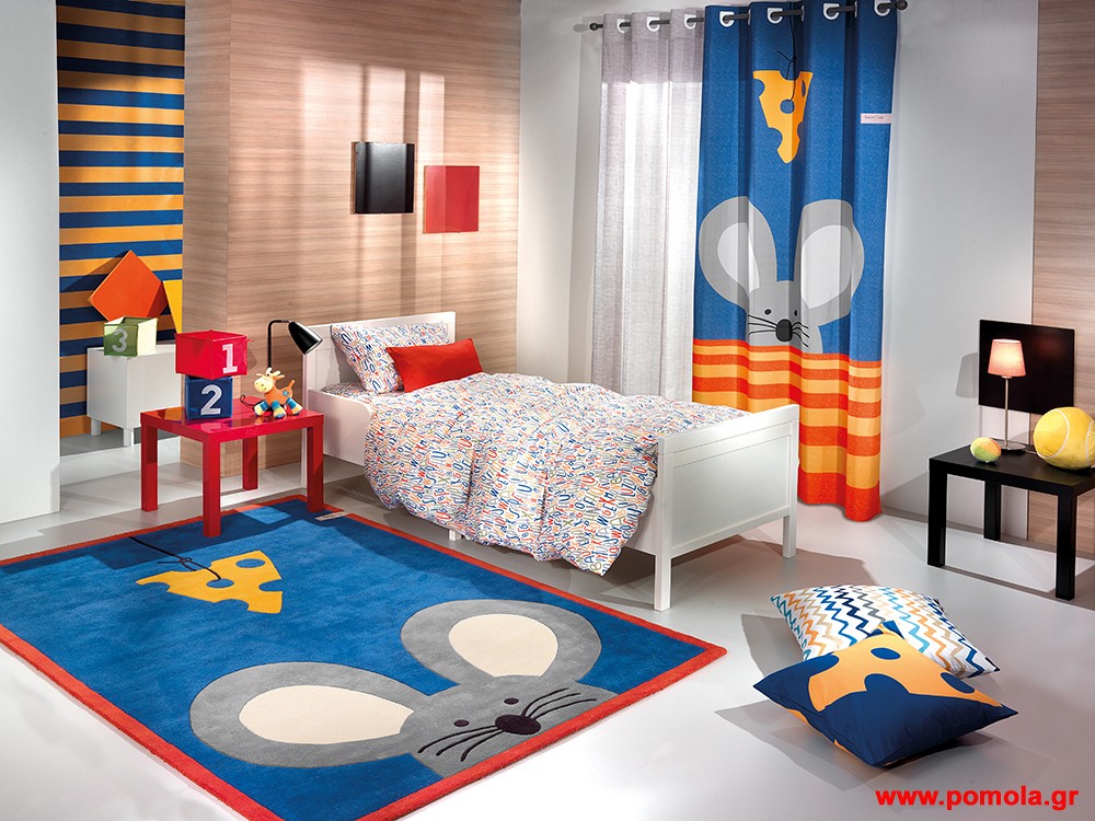 022 Κουρτινα με Εκτυπωση Ετοιμη Ραμμενη Με Τρουκς bebe και Παιδικη