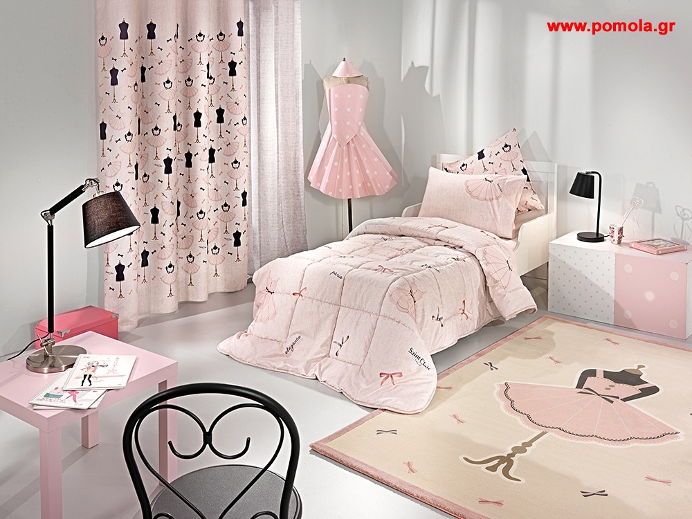 027 Κουρτινα με Εκτυπωση Ετοιμη Ραμμενη Με Τρουκς bebe και Παιδικη