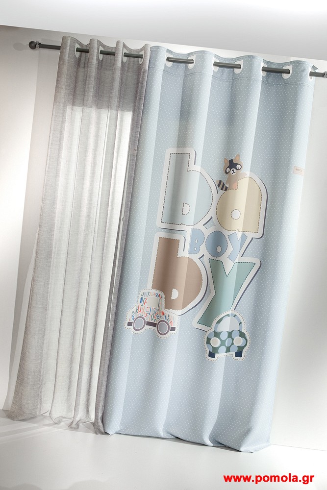 007 Κουρτινα με Εκτυπωση Ετοιμη Ραμμενη Με Τρουκς bebe και Παιδικη