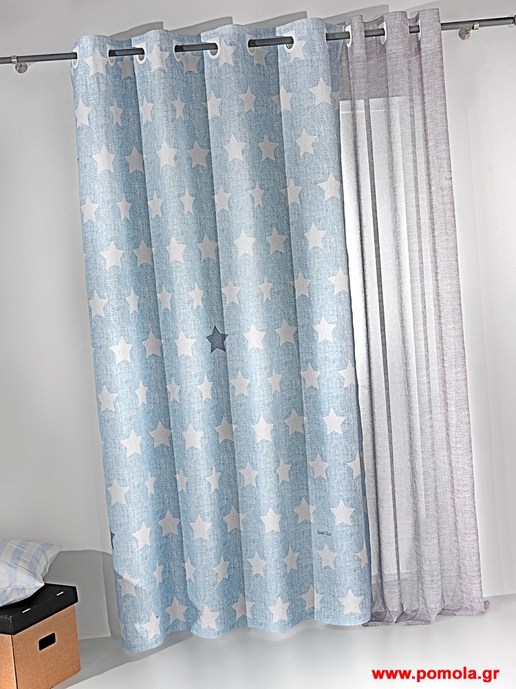 003 Κουρτινα με Εκτυπωση Ετοιμη Ραμμενη Με Τρουκς bebe και Παιδικη