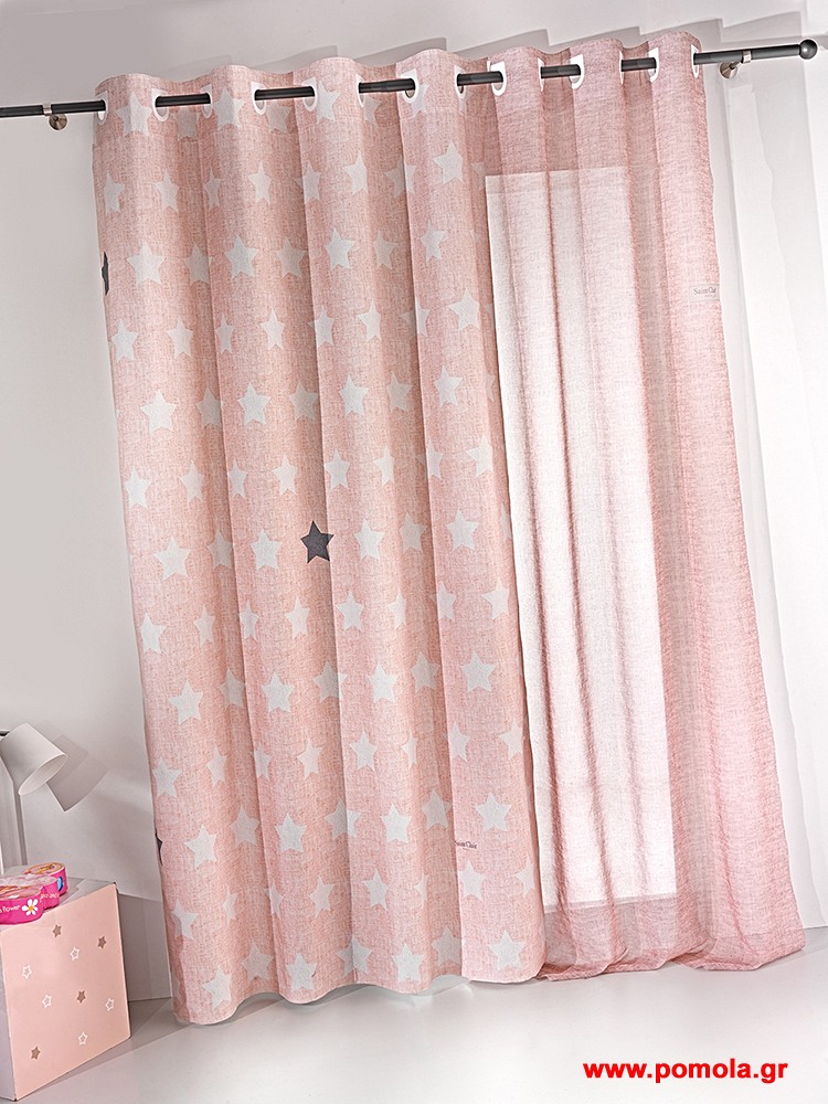 032 Κουρτινα με Εκτυπωση Ετοιμη Ραμμενη Με Τρουκς bebe και Παιδικη