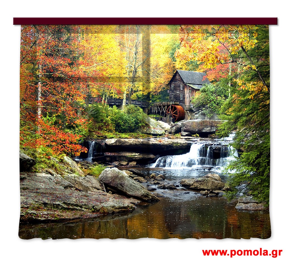 107 Kουρτινα με Ψηφιακη Εκτυπωση 280 πλατος χ 245 υψος