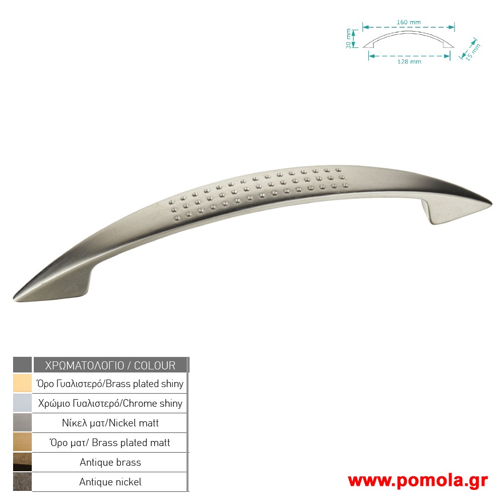 370 πομολο Λαβη για κουζινες και ντουλαπες