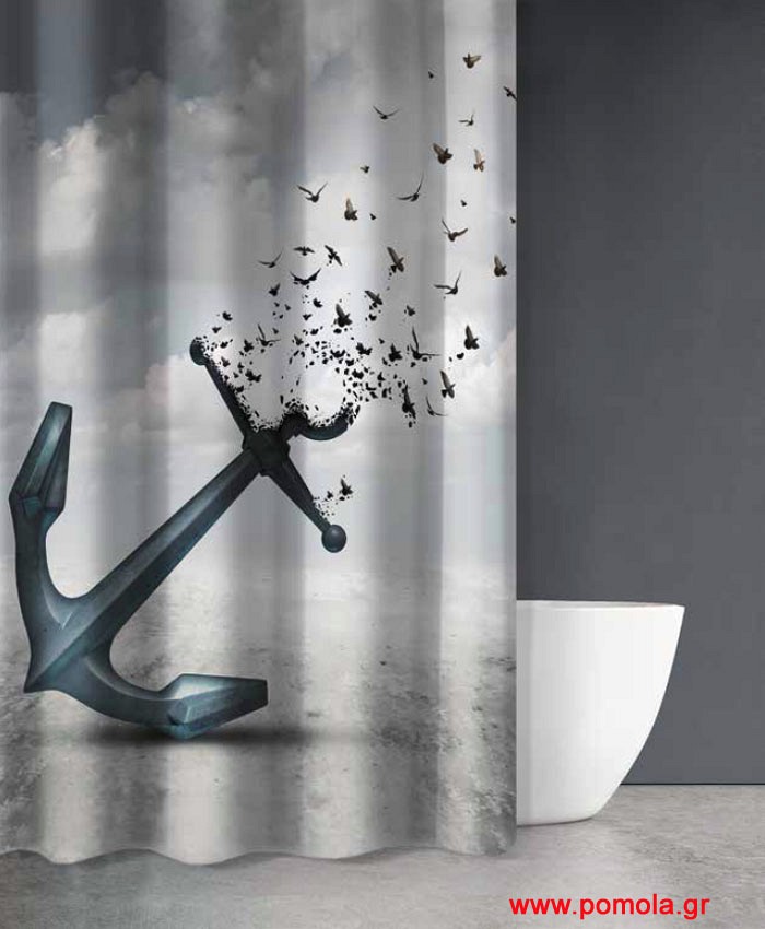 702 Κουρτίνα μπάνιου με εκτύπωση