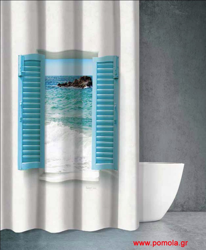 725 Κουρτίνα μπάνιου με εκτύπωση