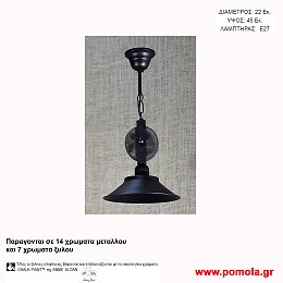 029 Φωτιστικα με Σχοινι Ξυλο Μεταλλο Μονοφωτα