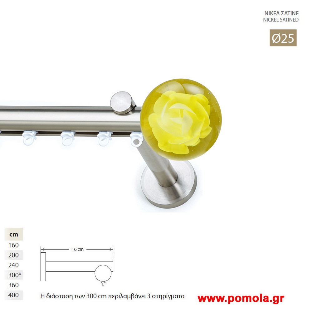 017 Κουρτινοβεργα με Κρυσταλλο