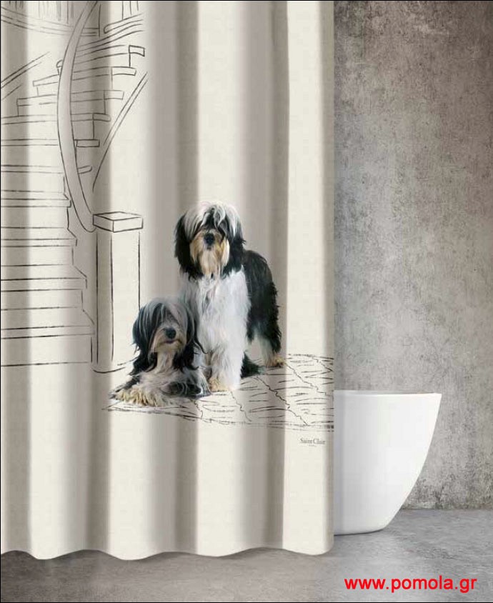 728 Κουρτίνα μπάνιου με εκτύπωση