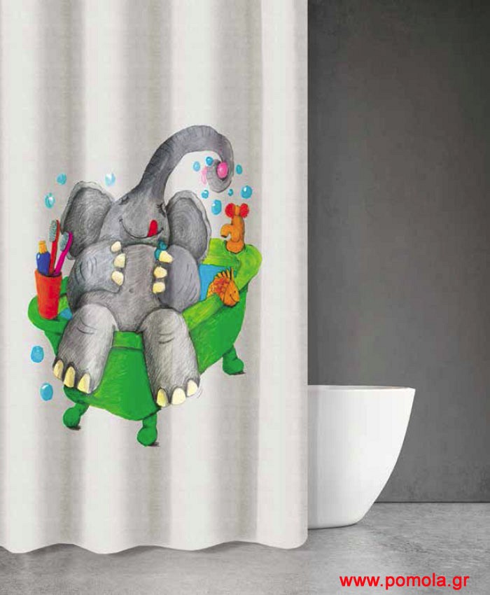 735 Κουρτίνα μπάνιου με εκτύπωση