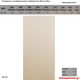 345 Υφασμα για ρολλερ και Πανελ ΒΡΑΔΥΚΑΥΣΤΟ