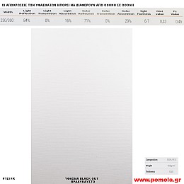 235D Υφασμα για ρολλερ και Πανελ BLACK OUT ΒΡΑΔΥΚΑΥΣΤΟ