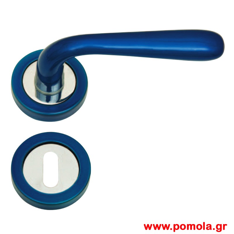 1104 Πομολο Πορτας Μπλε μεταλλικο