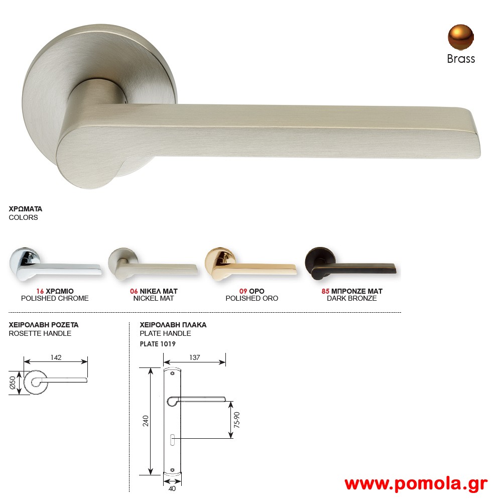 1124 Πομολο πορτας νικελ ματ