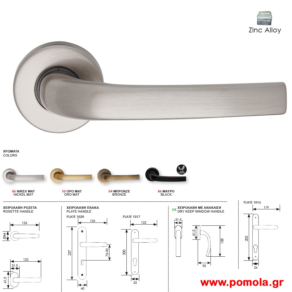 1364 Πομολο πορτας Νικελ ματ