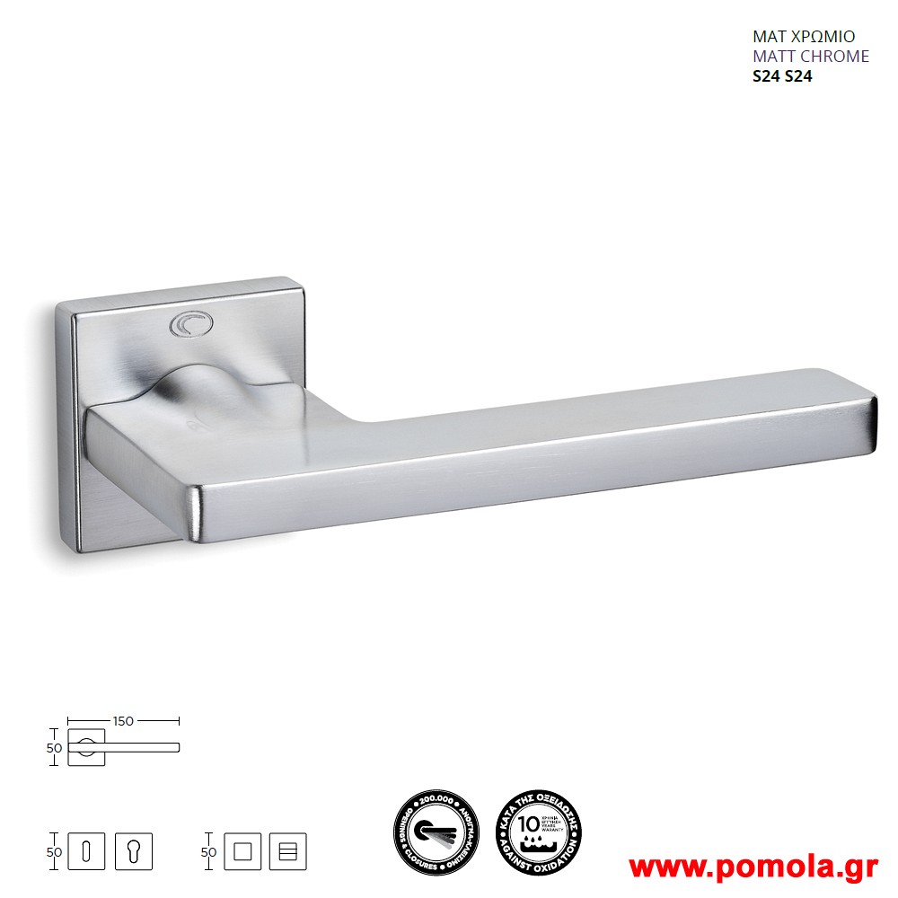 1407 Πομολο Πορτας Ματ Χρωμιο