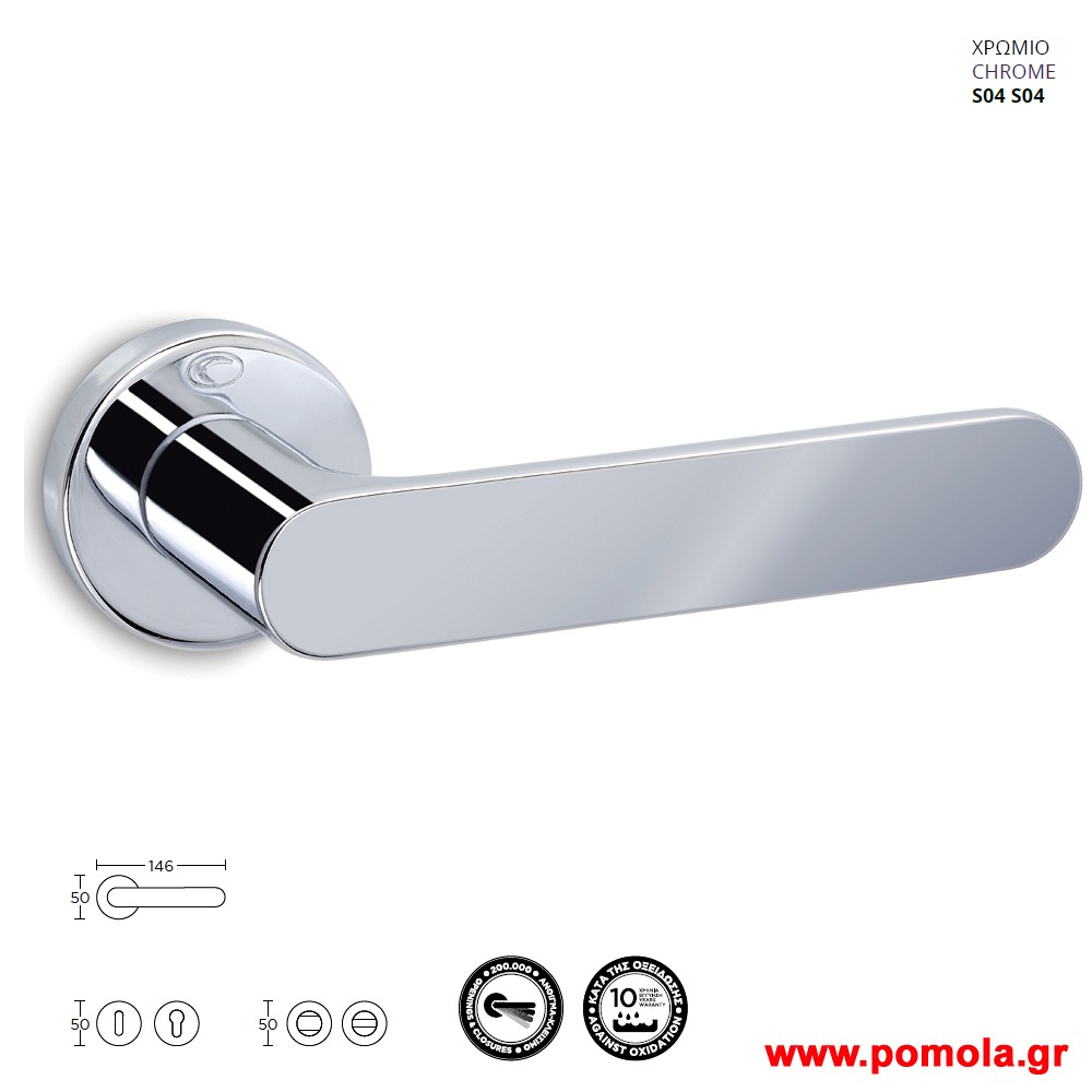 1419 Πομολο Πορτας Χρωμιο