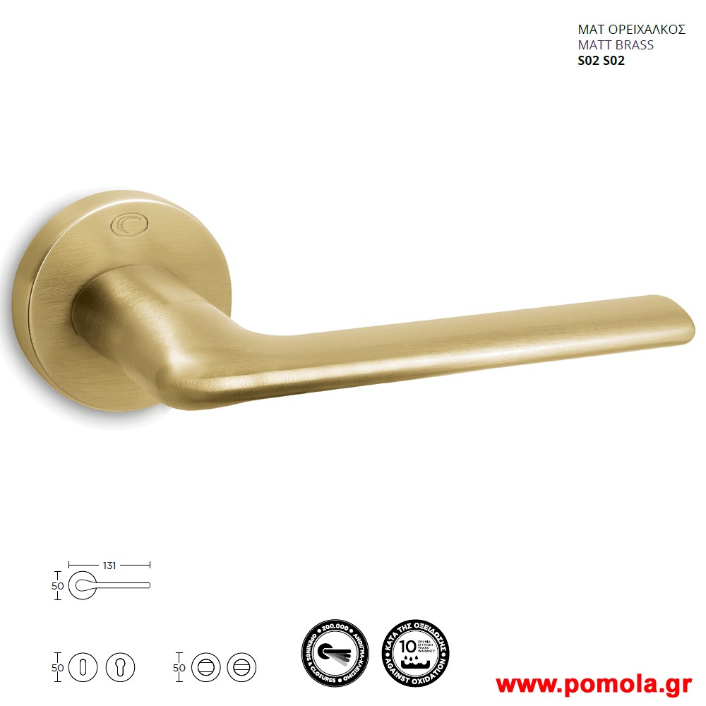 1489 Πομολο Πορτας Χρυσο ματ