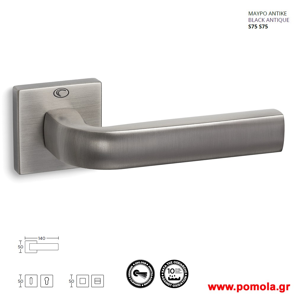 1502 Πομολο Πορτας μαυρο αντικε