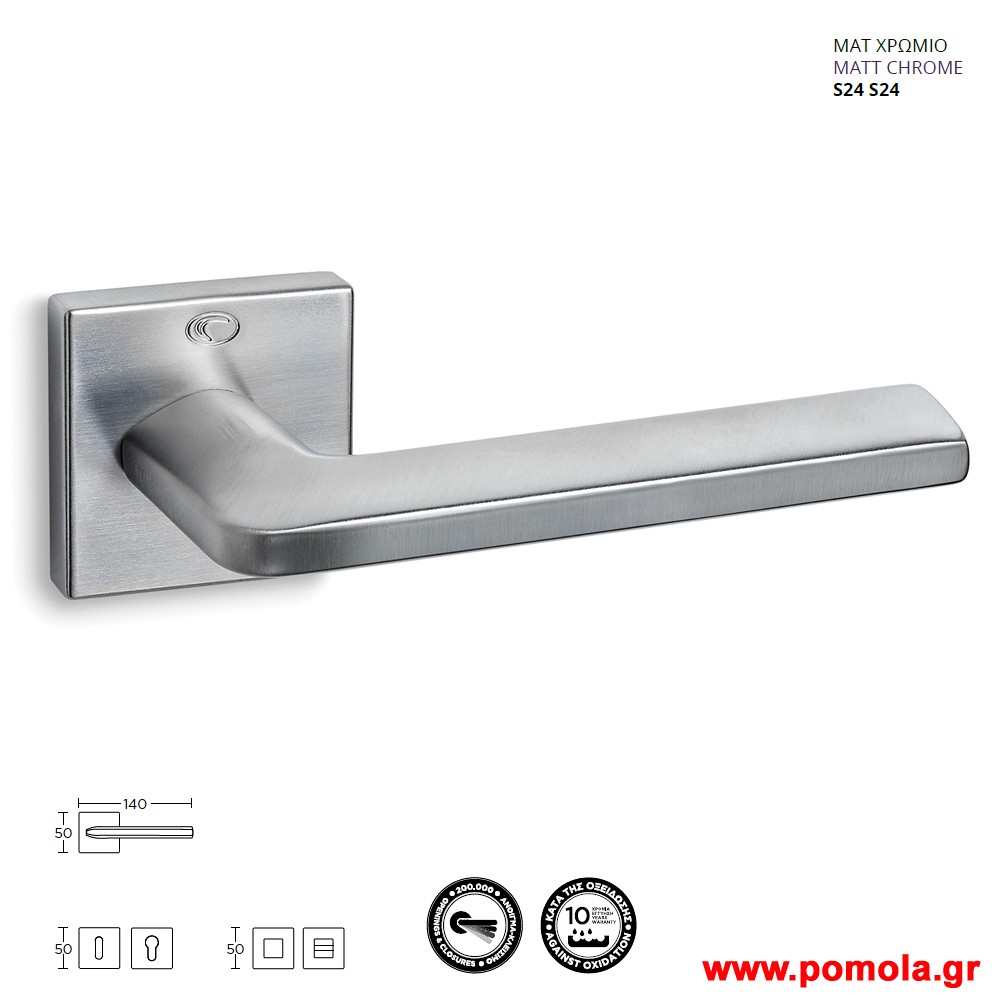 1514 Πομολο Πορτας Χρωμιο Ματ