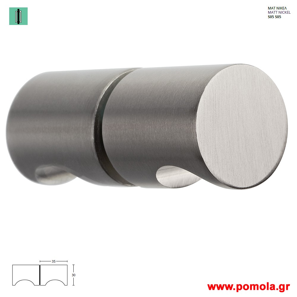 448 Πομολο Εξωπορτας και ασανσερ νικελ ματ