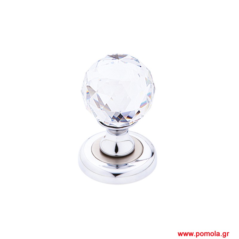 Πόμολο πορτας (ροζέτα) με κρύσταλλα SWAROVSKI (Μπάλα Φ50)