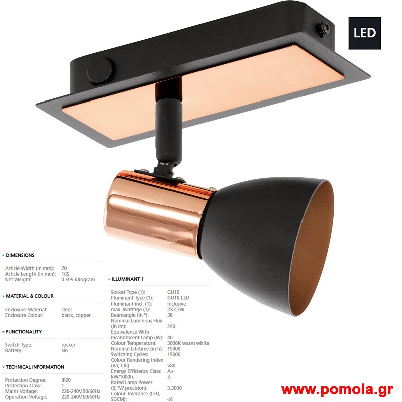 1596 Φωτιστικο gl