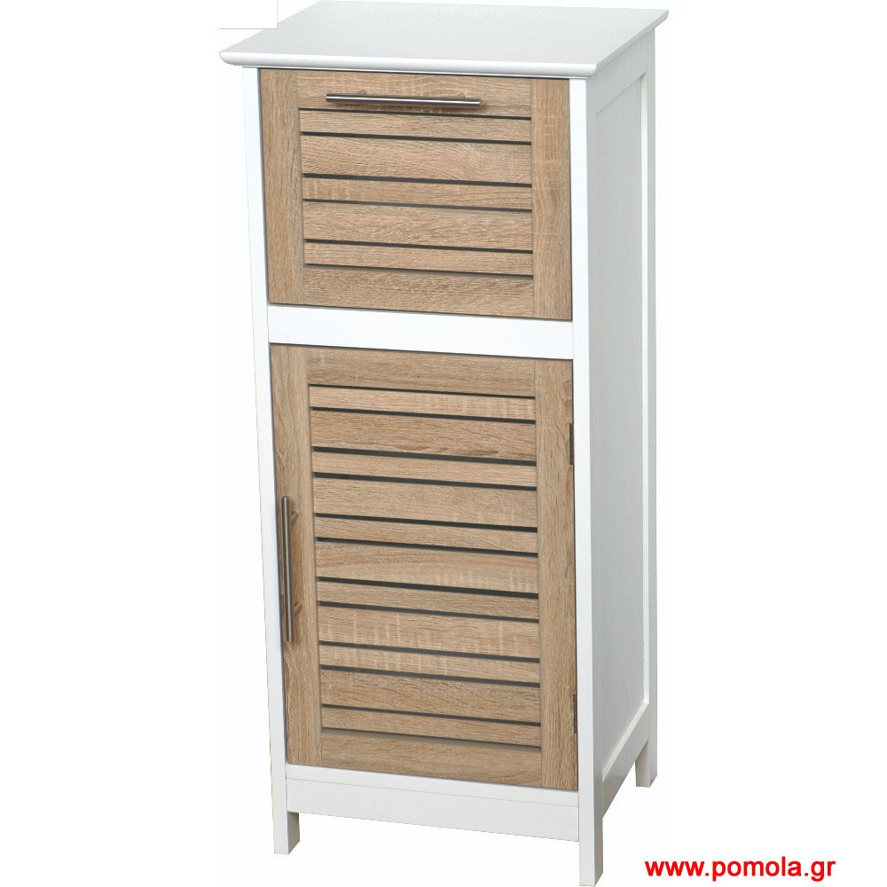 Έπιπλο Mdf/Βελανιδιά με 1 Συρτάρι και 1 Ντουλάπι με 1 Ράφι στο Εσωτερικό