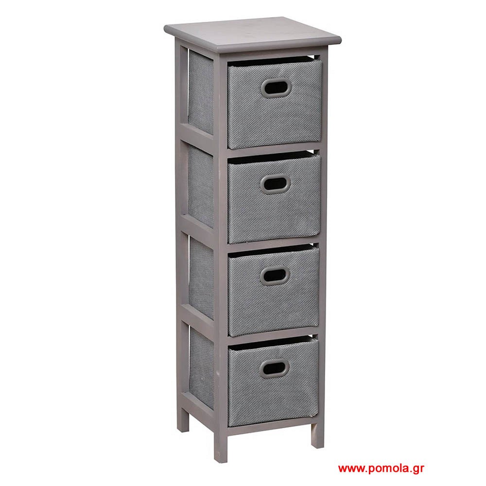 Έπιπλο Mdf με 4 Συρτάρια από Polyester