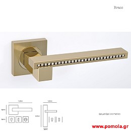 132 Πομολο πορτας ορο ματ ορο με swarovski msvl