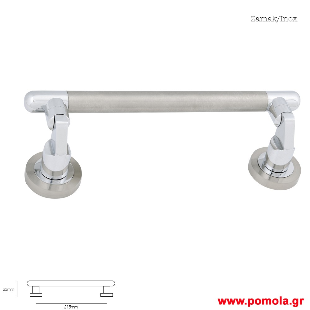 1024 Λαβη εξωπορτας νικελ ματ χρωμιο msv