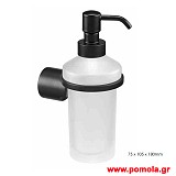 002 dispenser υγρου σαπουνιού τοιχου μαυρο ματ lkks