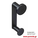 010 Αγγιστρο διπλο μαυρο ματ lkks