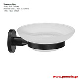 007 Σαπουνοθηκη τοιχου μαυρο ματ lkks