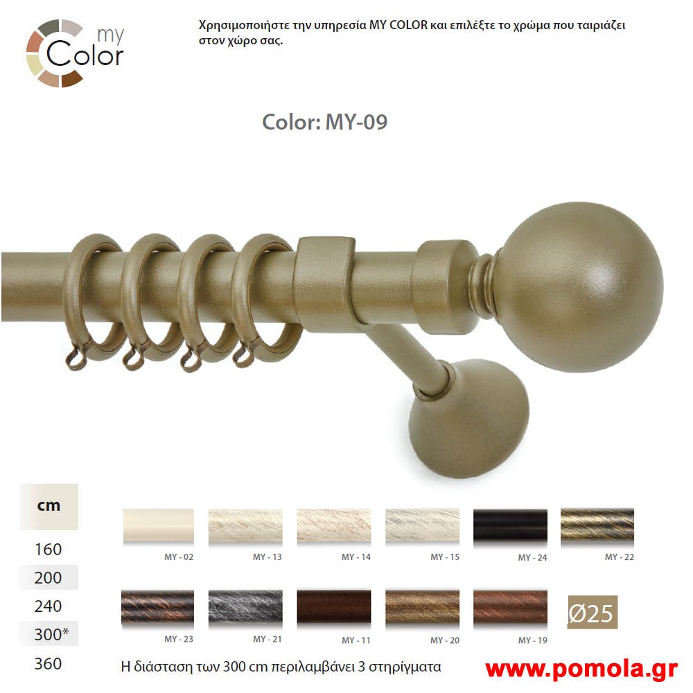 008 Κουρτινοβεργα Σφυριλατη φ25