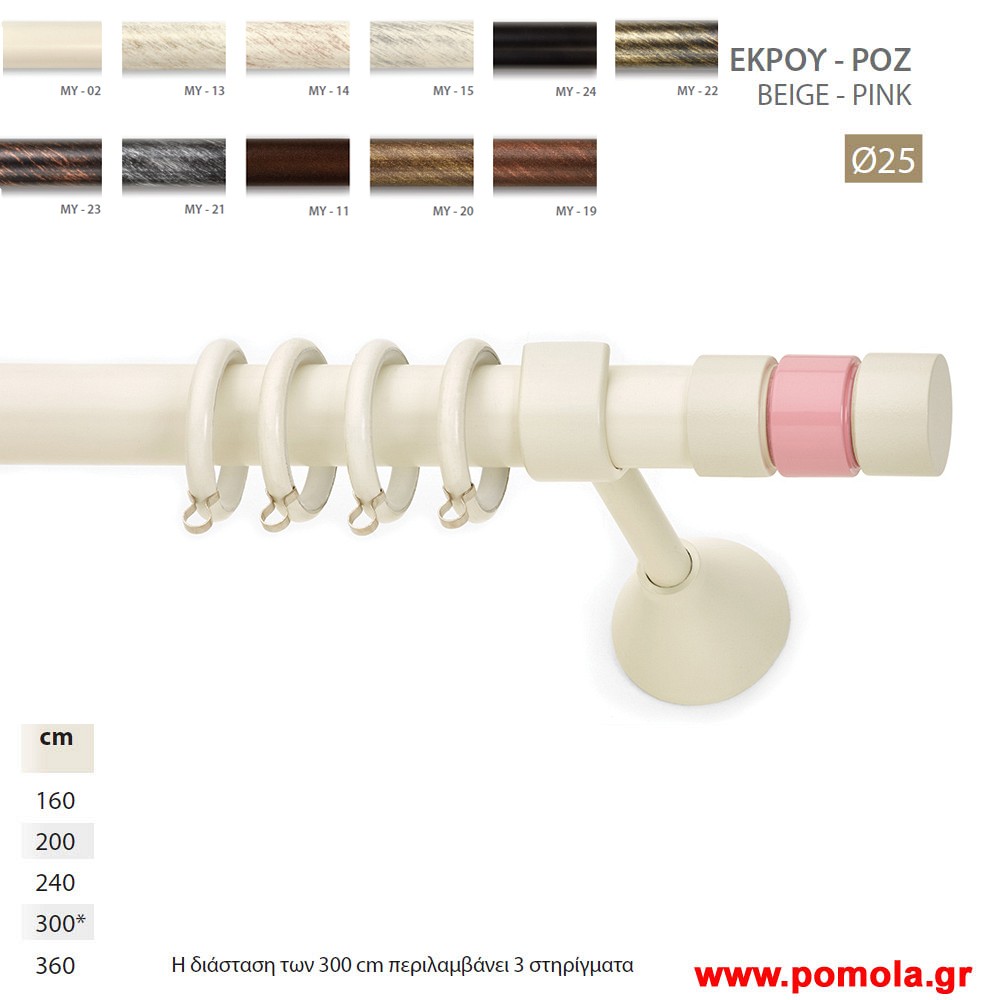 032 Κουρτινοβεργα Σφυριλατη φ25