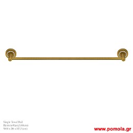 004 Πετσετοθηκη μονη μπρονζε επιτοιχια με στρας